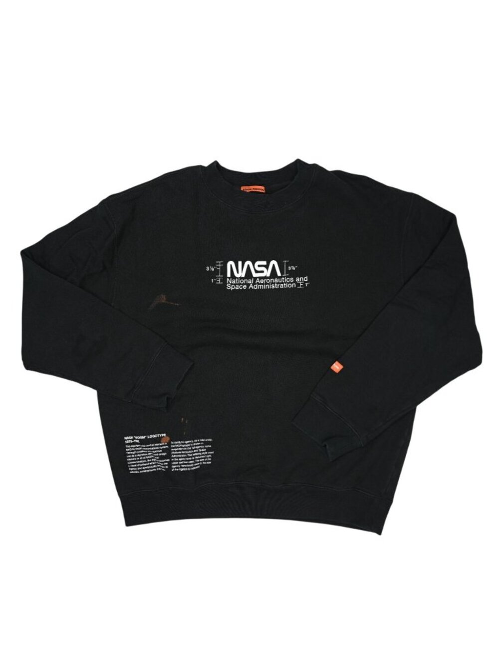 Heron Preston NASA Manual Crew Sweatshirt in Black